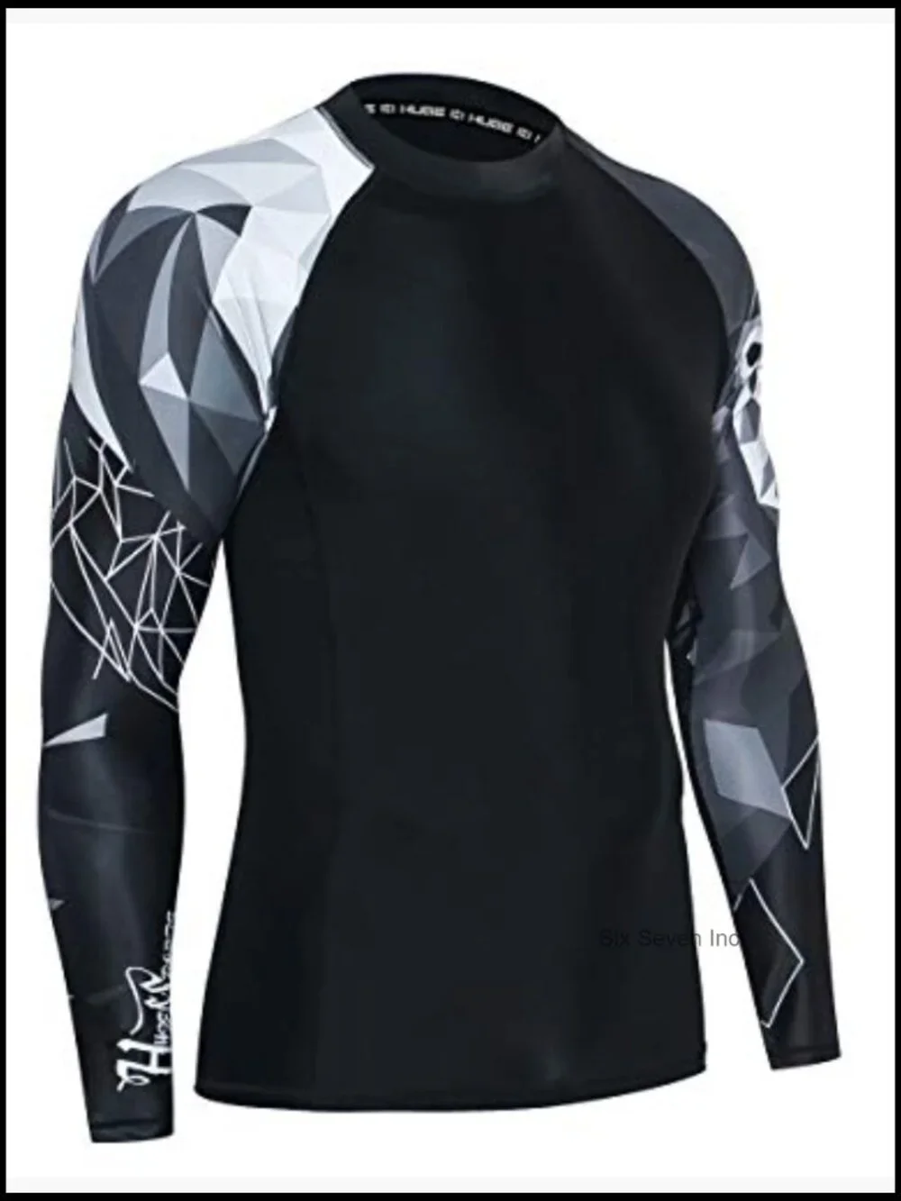 Men's Long Sleeve UPF 50+ Rash Guard Sun Shirt